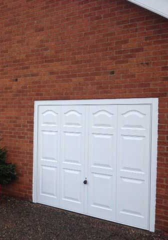 White garage door