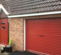 Red Garage Door In Comber, Belfast & North Down