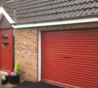 Red Garage Door In Comber, Belfast & North Down