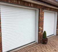 Two white garage doors In Comber, Belfast & North Down